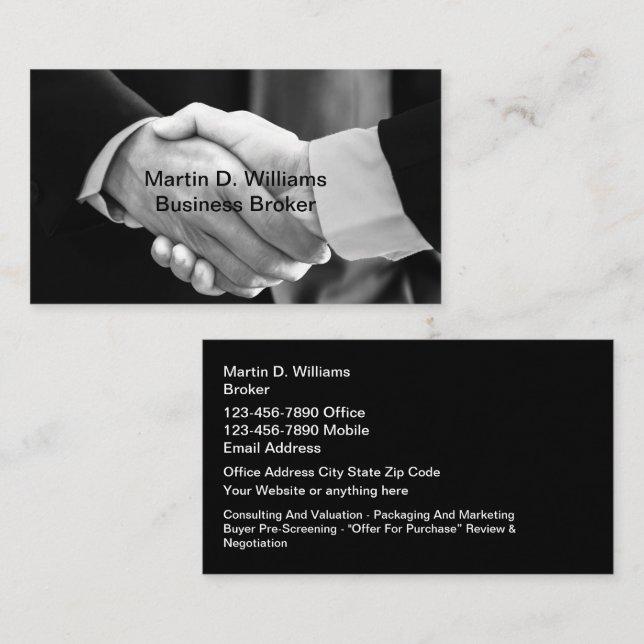  Business Broker And Network Marketing  Business Card (Front/Back)