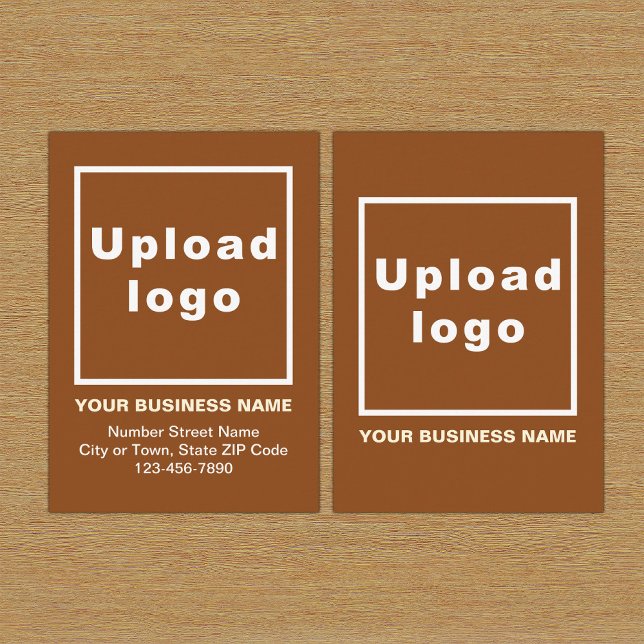 Business Brown Enclosure Card (Build brand name awareness. Your business brand on brown enclosure card.)