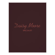 Business brown simple custom name