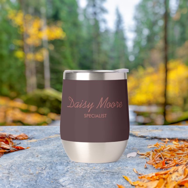 Business brown simple nom personnalisé (Extérieur)