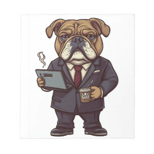 Business Bulldog � Funny Office Dog Notepad