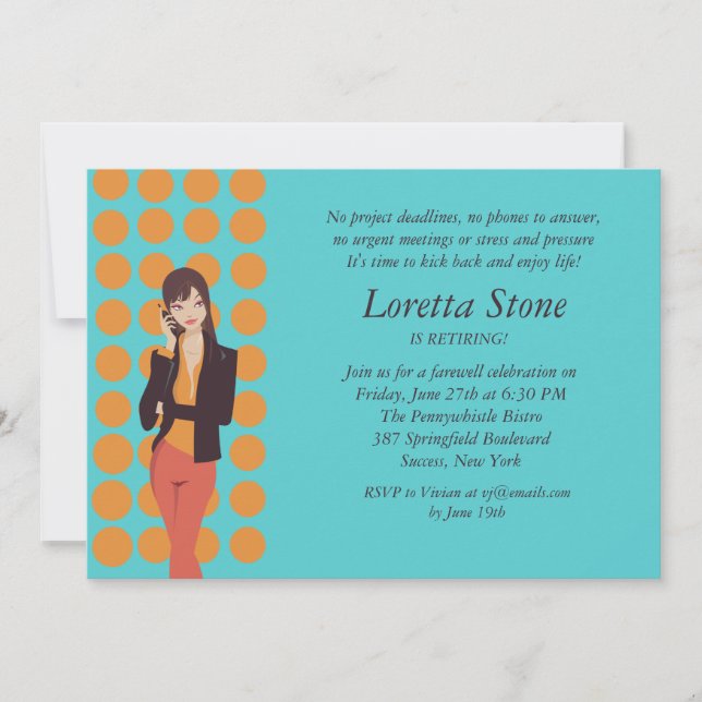 Business Call Retirement Invitation (Front)