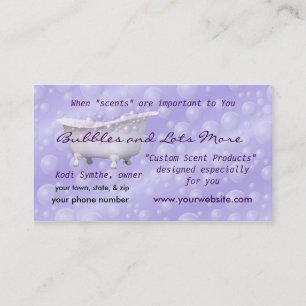 Business Card2- Lav Bubbles- customize as you wish Card