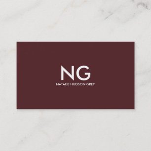 Business Card 001b - Lady Elegance, Maroon / Black
