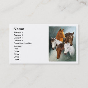 Business Card, 12 lines of writing Card