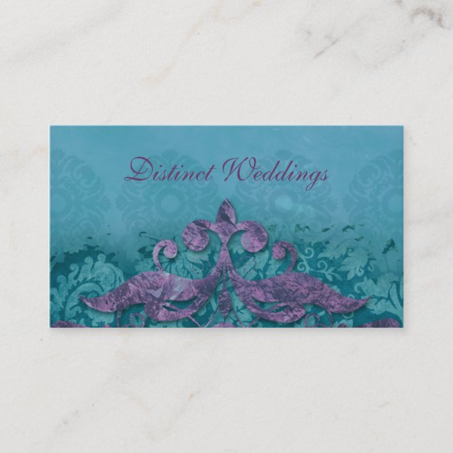 Business Card Antique Verdigris Wedding Planner PT (Front)