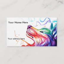 Business Card/appointment card watercolor dog
