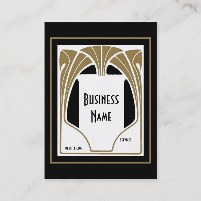 Business Card Art Nouveau Deco Elegant (Front)