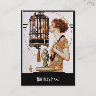 Business Card Art Nouveau Deco Elegant