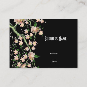 Business Card Asian Japanese Peach Blossom