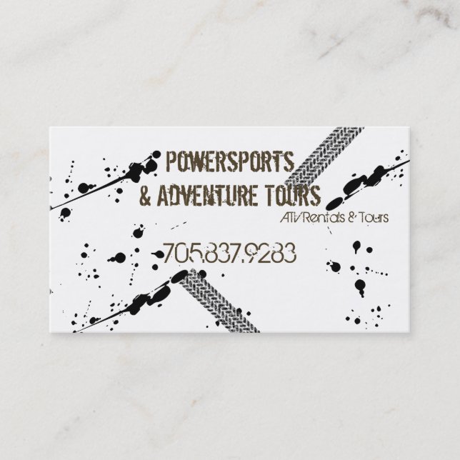Business Card - ATV 4 Wheeler Adventures Mud Tire (Front)