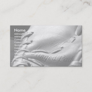 business card baseball glove