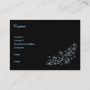 Business card, Black , ethereal Card