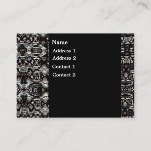 Business Card Black Silver Metal