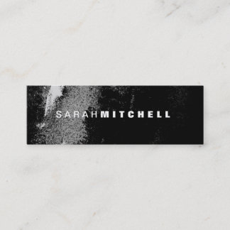 Business Card - Black & White Grunge Monogram