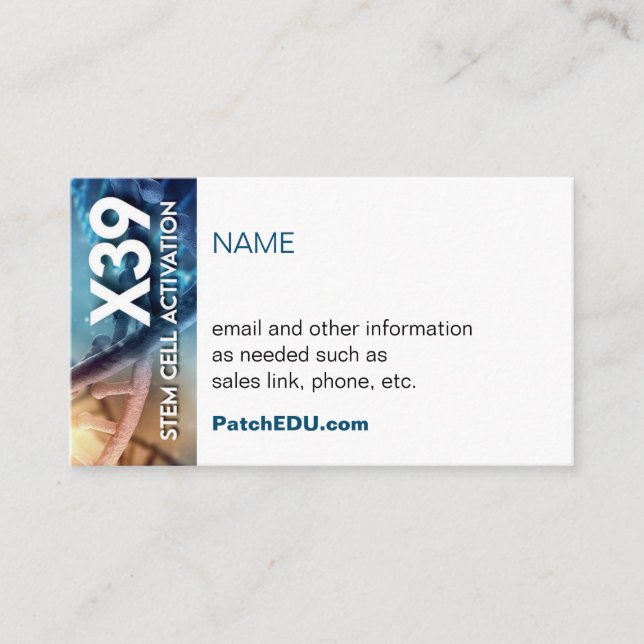Business Card - Blue - Customizable (Front)