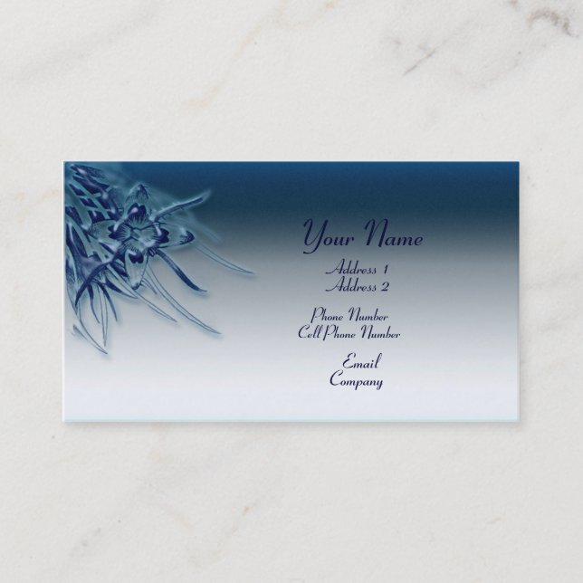 Business Card - Blue Flower (Front)