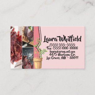 Business Card Bohemian Cactus Succulents Dessert C
