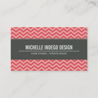 BUSINESS CARD bold bright chevron pattern
