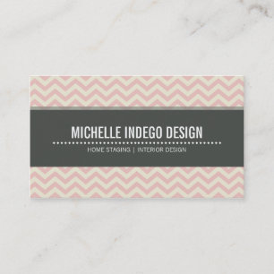 BUSINESS CARD bold bright chevron pattern