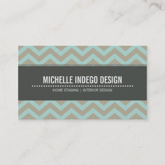 BUSINESS CARD bold bright chevron pattern