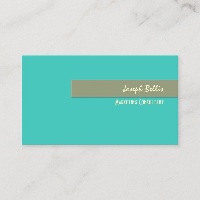 Business Card, bold {customizable background} Business Card (Front)