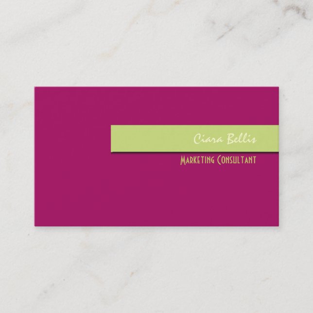 Business Card, bold {customizable background} Business Card (Front)