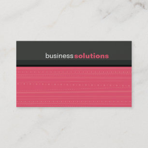 BUSINESS CARD bold modern linear coral pink grey