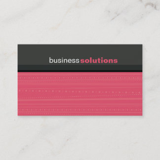 BUSINESS CARD bold modern linear coral pink grey