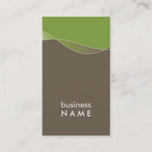 BUSINESS CARD bold modern swish brown green