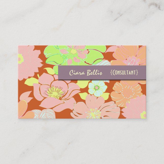 Business Card, bold poppies Business Card (Front)