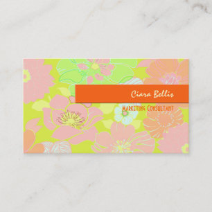 Business Card, bold poppies Card