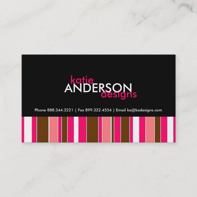 Business Card - Bold Stripes (Front)