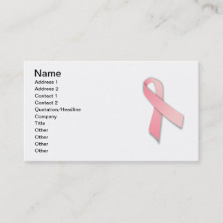 Business Card Breast Cancer Awareness Pink Ribbon