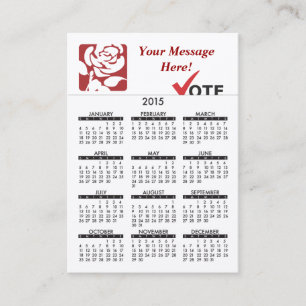 Business Card Calendar Labour Party