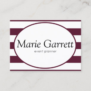 Business Card Classic Stripes Maroon