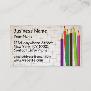 Business Card Coloured Pencils