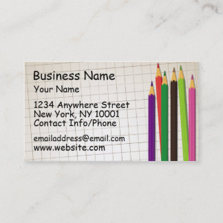 Business Card Coloured Pencils