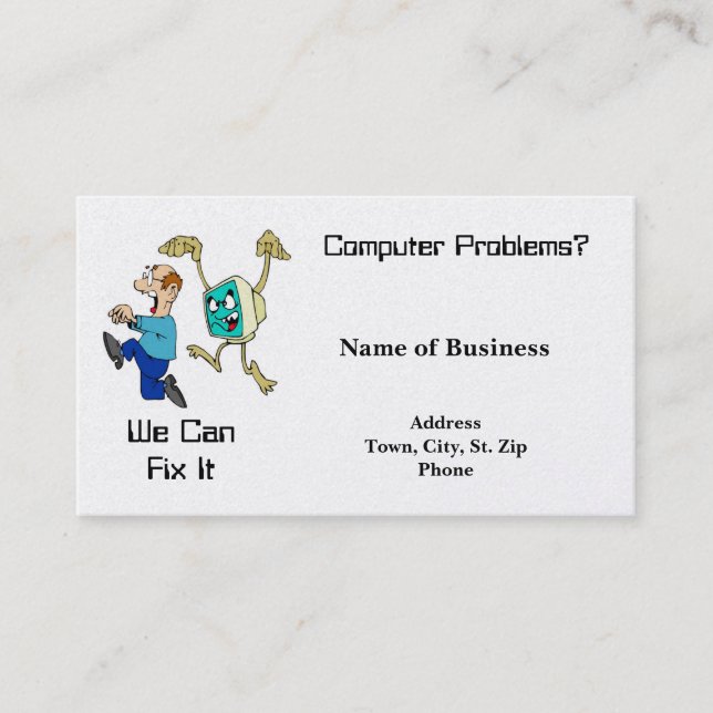 Business Card-Computers-We can Fix It Card (Front)