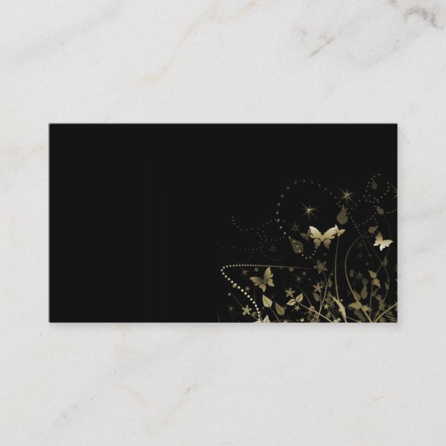 Business Card/Create Your Own Gold Butterflies Card (Front)