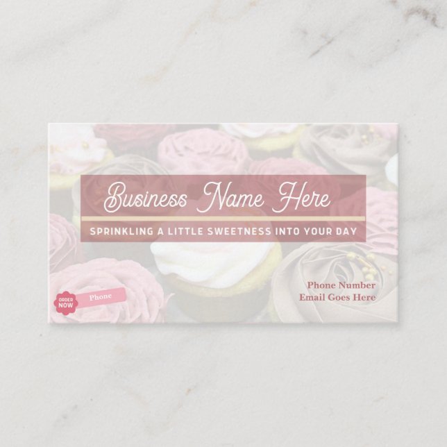 Business Card | Cupcake Design (Front)