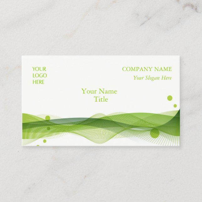 Business Card, Curves and bubbles Card (Front)