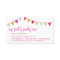 BUSINESS CARD :: cute bunting pink lime mint