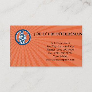 Business card Davy Crockett American Frontiersman