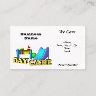 Business Card-Day Care Advertisement Business Card