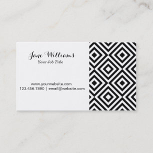 Business Card Diamond Back Black