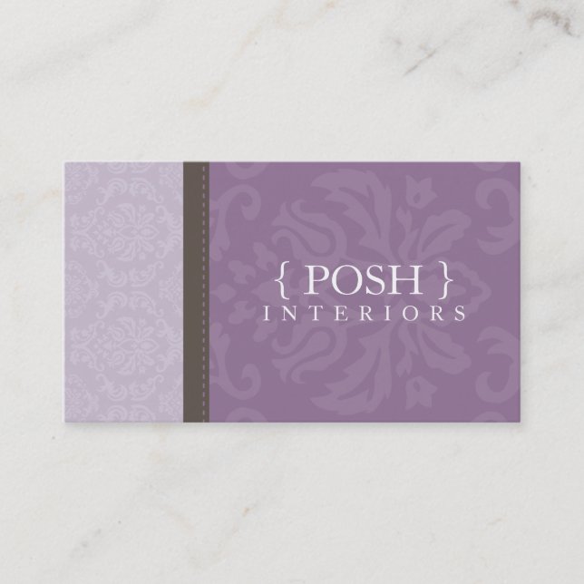 BUSINESS CARD :: divinely damask L 5 (Front)