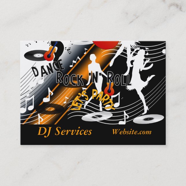 Business Card DJ Disc Jockey Dance Music Party (Front)