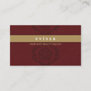 BUSINESS CARD elegant finesse gold maroon