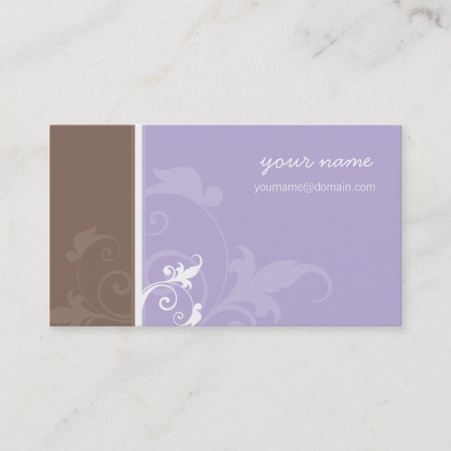 BUSINESS CARD elegant organic verve (Front)